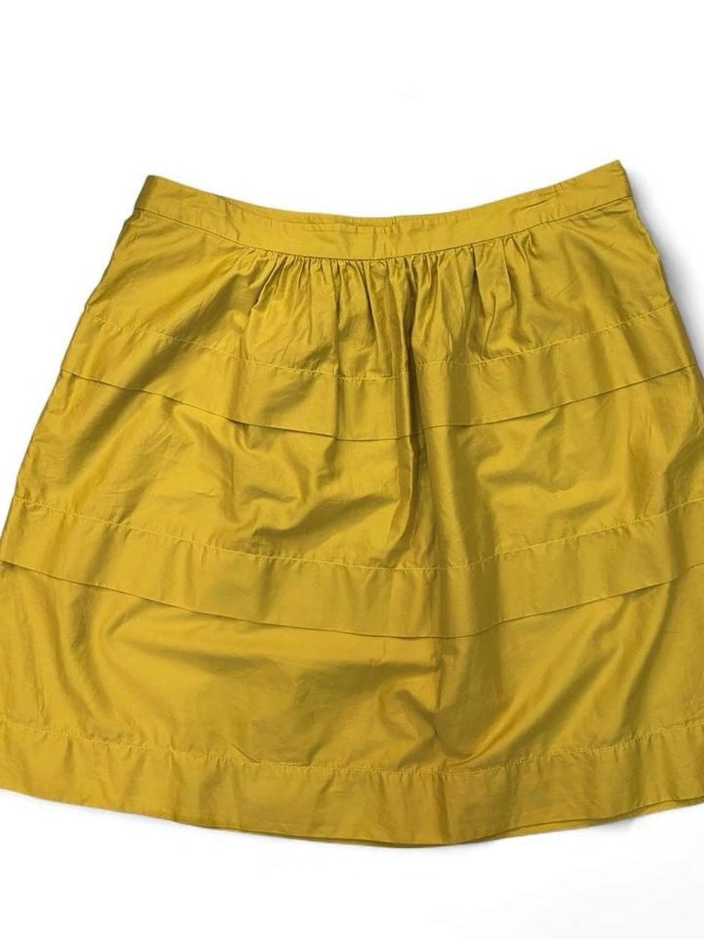 J.Crew Cotton A-Line Skirt in Yellow Size 10